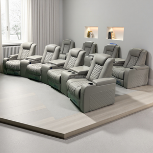 Sofá Reclinable Eléctrico Seccional de Cuero Genuino Foshan Furniture, Diseño Moderno para Sala de <span class=keywords><strong>Cine</strong></span> en Casa, Asientos Eléctricos de <span class=keywords><strong>Cine</strong></span> - Product Image 3