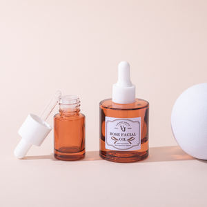 Botella cuentagotas de vidrio para el cuidado de la piel con acabado satinado superventas, botella de vidrio de aceite esencial de suero recubierto de color de 15ml y 30ml con pipeta - Product Image 4