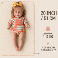 BAkwbwBY Poupée Reborn 24 Pouces Corps Souple Bébé Réaliste Douce Grande Poupée Jeu d'Imitation Cadeau Vente en Gros Enfants