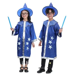 2023 New Halloween Children's Costume Girls Cosplay Witch Costume Girl and Boy's Cape Halloween Costume