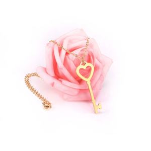 Collar con Colgante en Forma de Llave Personalizado, Chapado en Oro de 18K, Joyería de Acero Inoxidable, Regalo para Enamorados, Venta Caliente Ason - Product Image 5