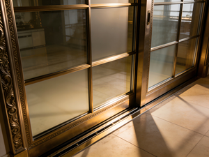 Porte coulissante FIDELIS haut de gamme en alliage d'aluminium lourd avec double vitrage en verre trempé pour salon intérieur, personnalisation royale - Product Image 4