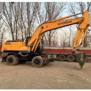 Excavadora Hyundai 210W-7 usada directa de Corea, excavadora de ruedas de 21 toneladas, componentes de núcleo de buena calidad, incluye Motor de bomba PLC - Product Image 1