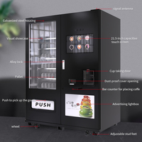 Máquina expendedora combinada automática de doble opción que ofrece Bebidas frías y calientes
