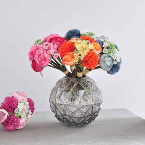 Bouquets <span class=keywords><strong>de</strong></span> mariée artificiels, fausses fleurs en forme <span class=keywords><strong>de</strong></span> boule, décorations <span class=keywords><strong>de</strong></span> mariage, décoration <span class=keywords><strong>de</strong></span> salon, soie <span class=keywords><strong>et</strong></span> plastique <span class=keywords><strong>de</strong></span> haute qualité - Product Image 3