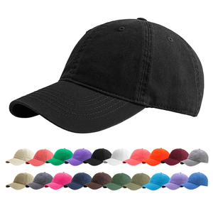Casquettes de baseball OEM 6 panneaux en coton 100% vierges non structurées, personnalisables avec logo, de haute qualité, effet délavé, pour le sport - Product Image 1