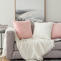 Housse de coussin en fourrure de lapin véritable, taie d'oreiller de luxe décorative pour la maison et le salon