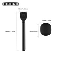 Microphone Lavalier Universel Sans Fil à Condensateur avec Perche pour Photographie de Rue, Enregistrement d'Interviews et Utilisation sur Trépied
