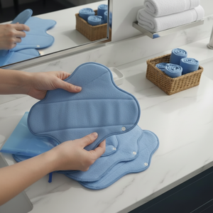 Direct usine : Lot de 5 serviettes hygiéniques réutilisables à ailettes, anti-fuites, pour flux abondant, adaptées pour une utilisation de jour comme de nuit - Product Image 4