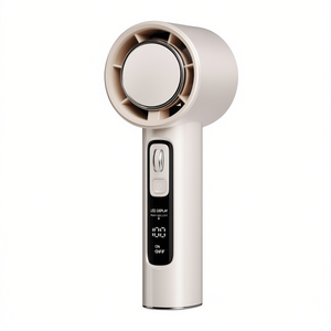 Ventilador Turbo Portátil de Mano con Pantalla LED, 3 Velocidades, Motor DC sin Aspas, Alimentado por Batería, para Uso Doméstico - Product Image 1
