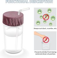 Housse de protection pour verre en coton/polyester à production rapide, couvercle de tasse, 'préservatif pour tasse', logo personnalisé, couleur pour utilisation en extérieur