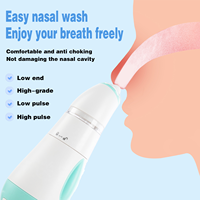 Aspirateur nasal électrique 2-en-1 pour bébé, irrigateur silencieux <30dB, système de rinçage des sinus, nettoyeur de nez rechargeable, sans BPA, de qualité médicale
