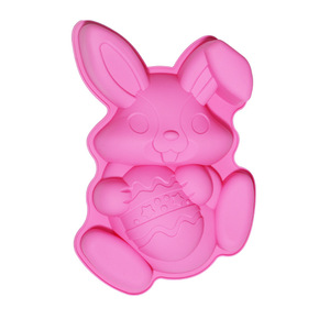 Easter Bunny Cake Mold 2Pc Food Grade Silicone Baking Tray Rabbit Shape For Family Use - Product Image 2