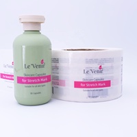 Emballage transparent, étiquette personnalisée avec logo, autocollant transparent, étiquettes brillantes, autocollant imperméable, étiquette adhésive transparente, cosmétique