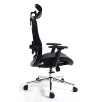 Chaise ergonomique en maille avec soutien lombaire et appui-tête réglables pour le bureau et le télétravail, usage quotidien