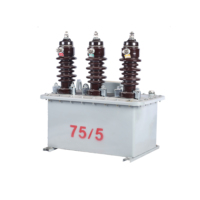 Transformateur combiné triphasé immergé dans l'huile JLSW3-10 pour extérieur, avec bobinage en cuivre et bobine toroïdale, pour mesure de puissance, entrée 10 kV