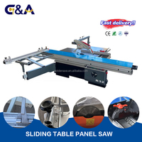 Scie à panneaux à table coulissante G&A R32 haute précision, largeur de coupe 3200 mm, 5,5 kW, 1200 mm, moteur 380 V, pour le travail du bois industriel