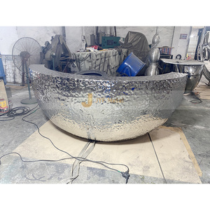 V380, barra de acero inoxidable martillado a mano, mesa de metal, Mostrador de servicio para hotel - Product Image 6