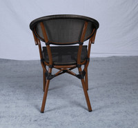 Chaises de bistrot de style français moderne, chaises en rotin pour terrasse, sièges de restaurant, mobilier d'extérieur pour patio