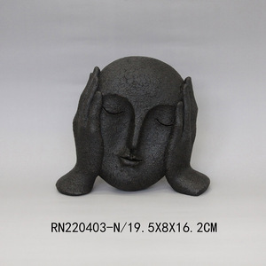 All'ingrosso decorazione <span class=keywords><strong>di</strong></span> Halloween <span class=keywords><strong>arte</strong></span> regali decorazioni statua pensatore non <span class=keywords><strong>vedere</strong></span> il male non sentire nessun male parlare male astratta faccia ornamento - Product Image 4