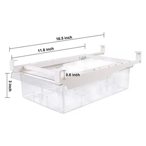 Boîtes de rangement en plastique pour réfrigérateur, tiroirs de rangement amovibles pour réfrigérateur avec sections divisées pour conserver les aliments au congélateur - Product Image 2