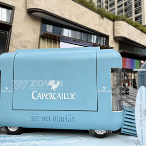 Camion de restauration mobile électrique de style rétro, aménagement personnalisé, fourgon de traiteur, chariot de vente ambulante pour café, burgers et restauration rapide en extérieur, parcs et centres commerciaux - Product Image 3