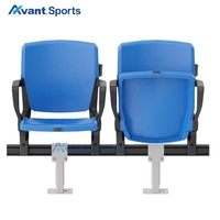 Avant Sports Arena Sièges de stade avec accoudoir Tip-Up Chaises de stade VIP pliantes avec porte-gobelet Gymnase Sièges de gradin fixes