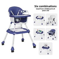Chaise haute multifonctionnelle en plastique détachable pour enfants de 16 ans, pour garçons et filles, avec table à manger compacte pour tout-petits