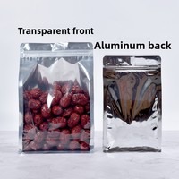 Sacs à fond carré avec soufflet, aluminisés, mats-brillants, refermables, à fermeture éclair, en feuille d'aluminium, pour emballage sous vide de nourriture pour chiens