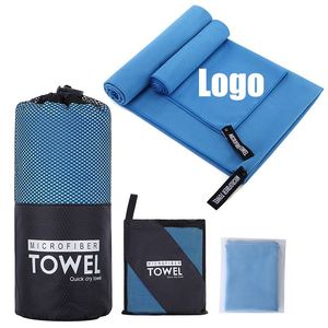 Serviette de sport en microfibre à séchage rapide, anti-sable, absorbant la transpiration, pour l'extérieur, l'été, la gym, avec logo personnalisé - Product Image 2