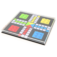 JAYI – dames chinoises en acrylique personnalisées, jeu d'échecs, Lucite Ludo, cadeau pour l'apprentissage préscolaire