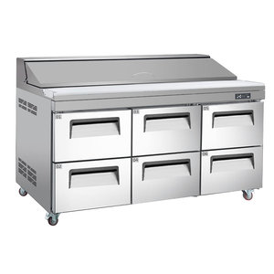 ثلاجة طاولة تحضير السلطة نوبل سنو بطول 1.5 متر مع أربعة أدراج، تبريد مناطقي بنطاق درجات حرارة +2 إلى +10، مناسبة للسلطة والسوشي والسندويشات - Product Image 2