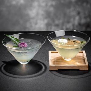 Vaso de Cóctel Cónico Creativo, Taza para Beber Té Chino, Vasos de Cristal sin Tallo para Jugo y Cóctel - Product Image 5