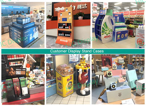 Tùy chỉnh hiện đại có thể gập lại có thể tái chế tông Rack hiển thị cho bán lẻ kẹo POS tầng <span class=keywords><strong>Standee</strong></span> với lắp ráp dễ dàng - Product Image 2