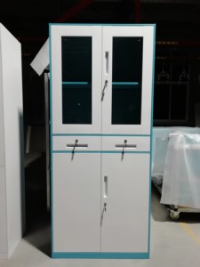 Freestanding Powder Coated Office Furniture Steel File <b>Cabinet</b> Metal Glass Door <b>Locker</b> With Drawers for Bedroom Kitchen Outdoor - Product Image 3