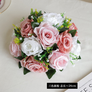 15 Arreglos Florales Hemisféricos de Rosas de Seda Realistas, Flores Artificiales Duraderas para Decoración de Fiestas y Cenas - Product Image 5