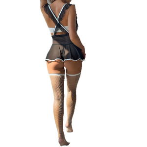 Lencería Sexy Europea y Americana al Estilo de una Sirvienta Sexy con un Atractivo Erótico Puro y Lazos Grandes en el Conjunto de Ropa Interior - Product Image 6