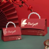 Luxuriöse Perlen-Handtaschen-Stil Hochzeits-Bonboniere Wiederverwendbare Brautparty-Geschenktasche für Schmuck/Parfüm Geburtstagsfeier-Dekoration