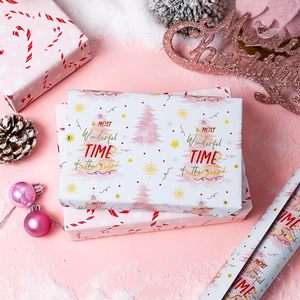 Pink Christmas Tree Wrapping <b>Paper</b> <b>Roll</b> 17 In X 32.8 Ft Gift Wrap For Holiday Crafting And Present Decorating - Product Image 4
