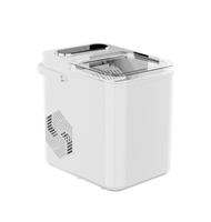 Machine à glaçons électrique portable de comptoir 12 kg/24h, autonettoyante, en forme de balle, en plastique, pour usage hôtelier, compatible bouteille, domestique et extérieur