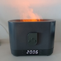 Humidificateur USB en plastique 4-en-1 à diffusion froide, avec horloge, son d'ambiance et minuterie, pour huiles essentielles et arômes, idéal pour l'export.