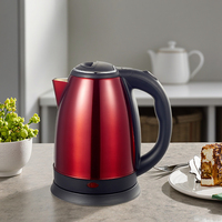 Bouilloire Électrique Sans Fil en Acier Inoxydable 1,8 L, Vente en Gros Usine, Base Rotative à 360 Degrés, Ébullition Rapide, Contrôle de la Température