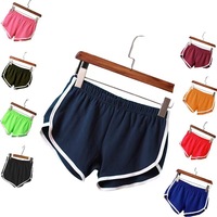 Dames Zomer Ademende Satijnen Sportshorts Casual Home Yoga Strandshort Met Halfhoge Taille En Candy Kleuren