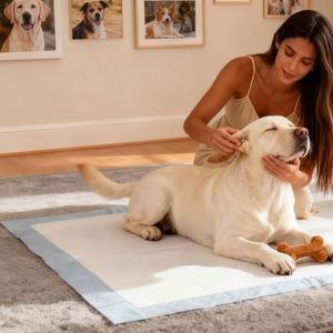 (L 60*60,40pcs) Disposable <b>Pet</b> Pee Pad Urine Training Diapers Cotton Leak Proof Puppy Training for Dogs - Product Image 1