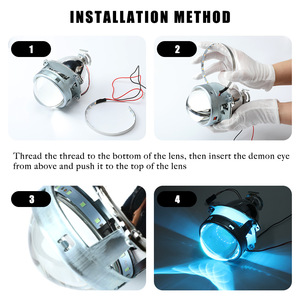 Offre Spéciale LED Devil Eyes Halo Ring pour voiture moto phare Q 5 Hell a Bi Xenon Projector Retrofit - Product Image 4