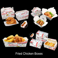 Emballages personnalisés pour poulet frit à emporter, emballages jetables pour frites et burgers, recyclables, durables, avec gaufrage