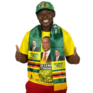 Vente en gros de kangas en tissu imprimé à la cire africaine et t-shirt de vote de campagne électorale personnalisé - Product Image 3