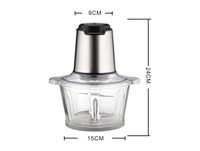 Robot culinaire électrique avec bol en verre sans BPA, hachoir à viande, robot culinaire électrique