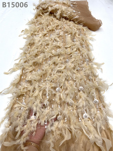 Dancewear Vải Lông Vũ Đính Cườm Chất Liệu Kim Sa Lấp Lánh Ren Hạt Thêu Vải Ren Cho Nữ - Product Image 3