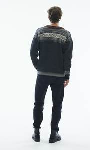 เสื้อคาร์ดิแกนไหมพรมสำหรับผู้ใหญ่แบบยูนิเซ็กซ์ สีดำ/ขาวนวล ระยะเวลาผลิตตัวอย่าง 7 วัน ผลิตในบังกลาเทศ - Product Image 3